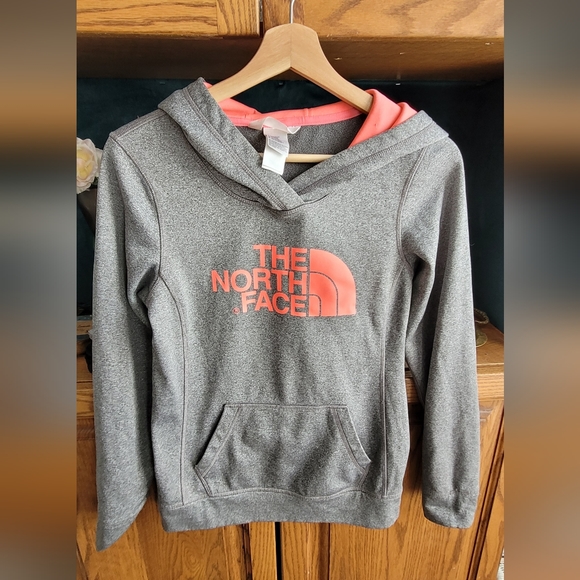 North face grey highlighter pink sweater - Picture 1 of 3